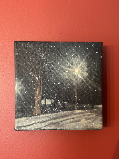 "Snowy Nights" Original Acrylic Painting