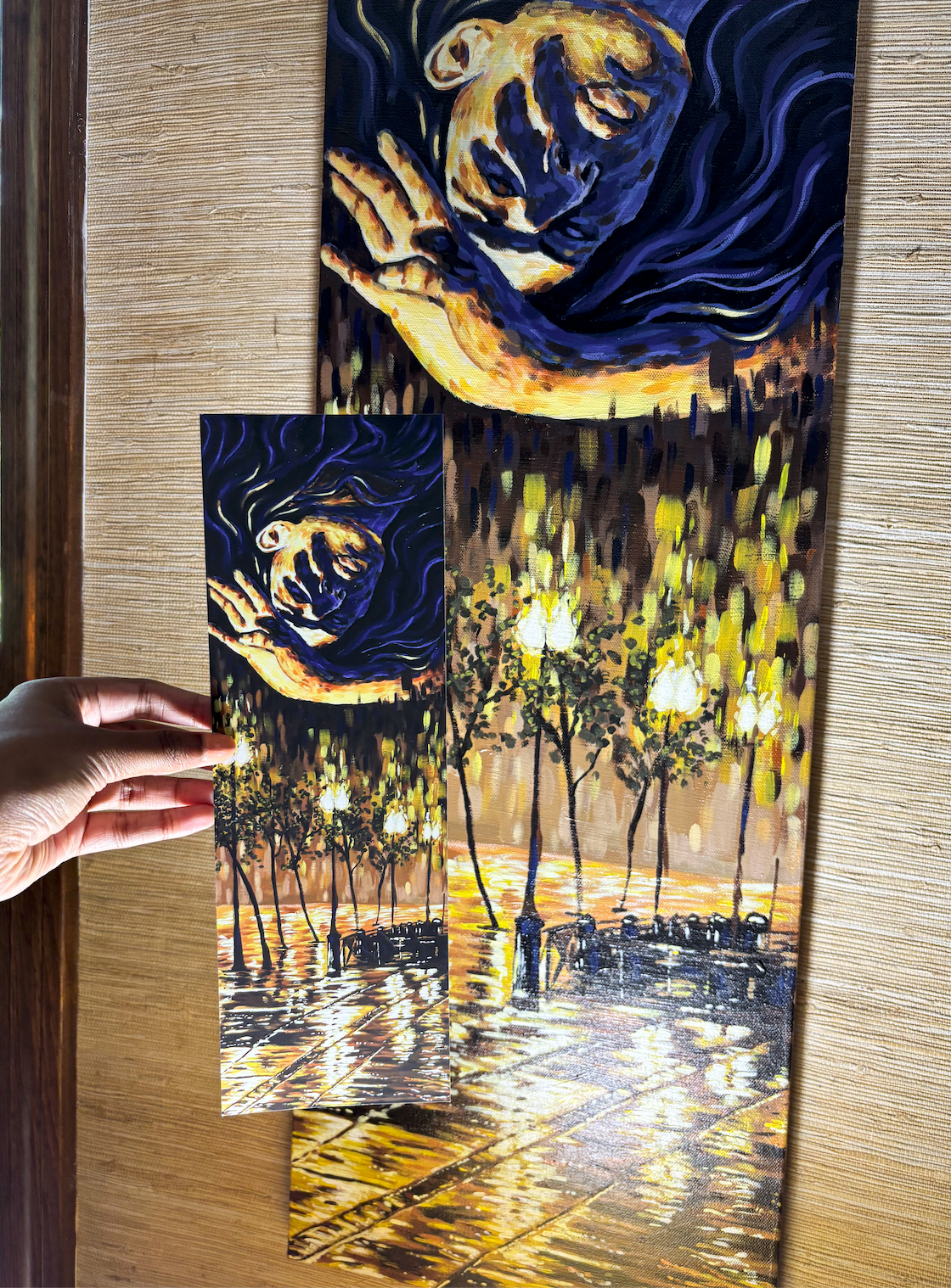 "Nyx vs. Light Pollution" Original Acrylic Painting