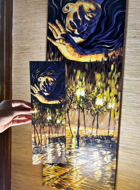 "Nyx vs. Light Pollution" Original Acrylic Painting