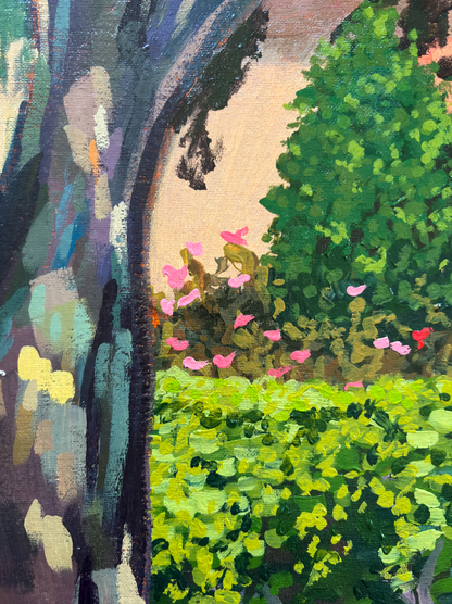 "A Park in Beverly" Original Acrylic Painting